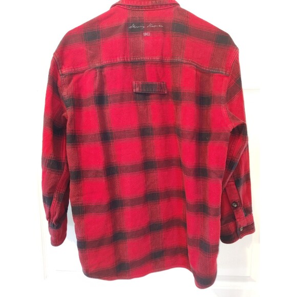 Stormy Kromer 1903 Flannel Shirt Buffalo Plaid Red Men's Medium Made In USA - Picture 9 of 14